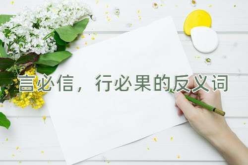 言必信，行必果的反义词