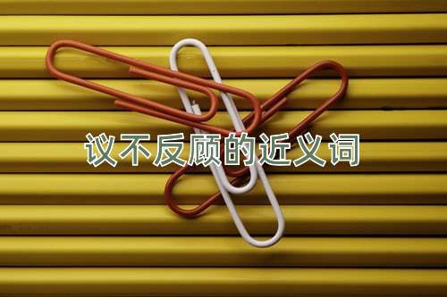 议不反顾的近义词
