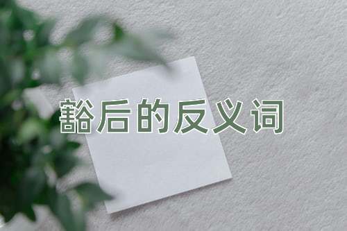 豁后的反义词