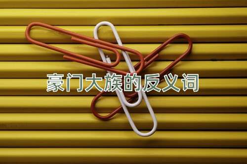 豪门大族的反义词