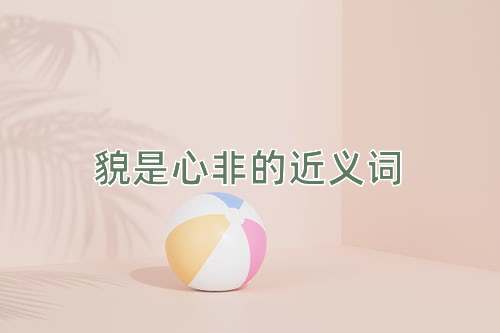 貌是心非的近义词
