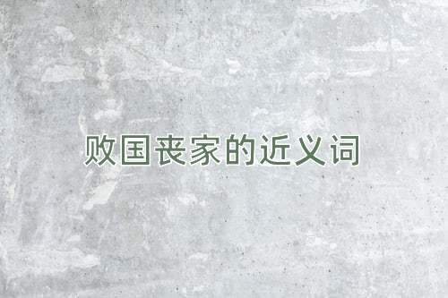 败国丧家的近义词