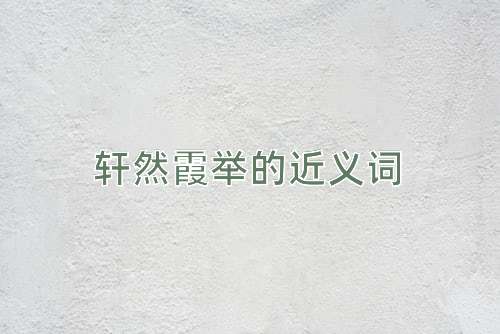 轩然霞举的近义词