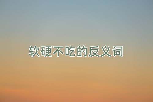 软硬不吃的反义词