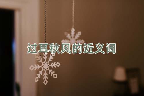 过耳秋风的近义词