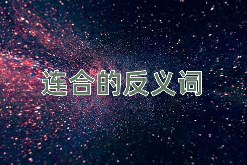 连合的反义词