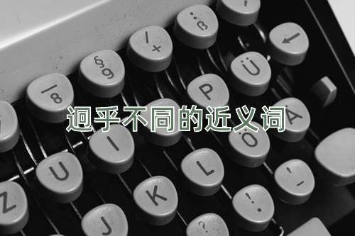 迥乎不同的近义词