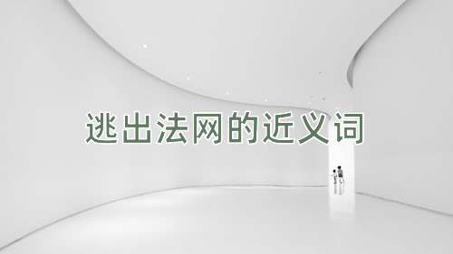 逃出法网的近义词