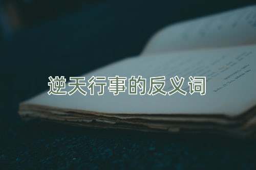 逆天行事的反义词