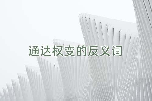 通达权变的反义词