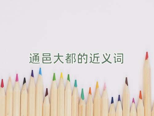 通邑大都的近义词