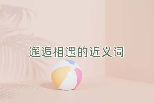 邂逅相遇的近义词