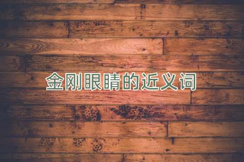 金刚眼睛的近义词