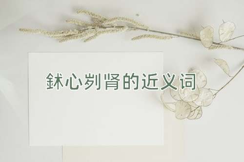 鉥心刿肾的近义词