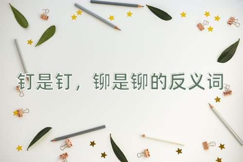 钉是钉，铆是铆的反义词