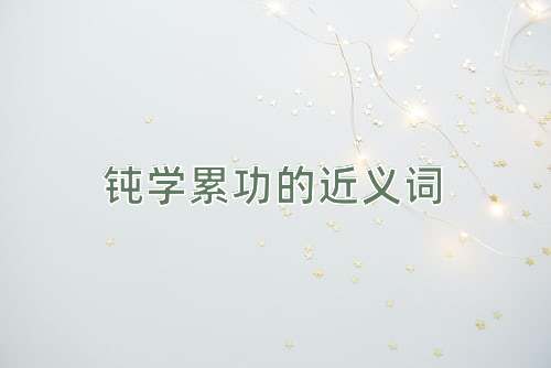 钝学累功的近义词
