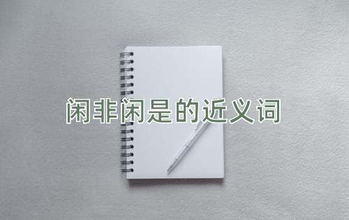 闲非闲是的近义词