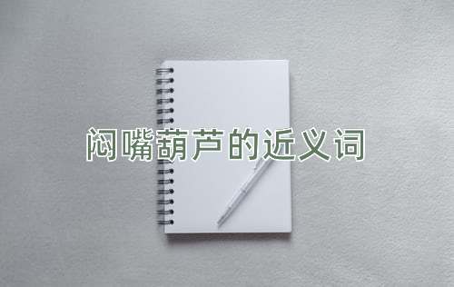 闷嘴葫芦的近义词