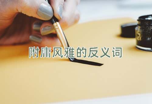 附庸风雅的反义词