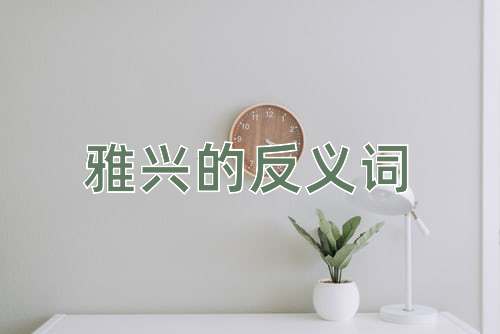 雅兴的反义词