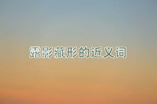 露影藏形的近义词