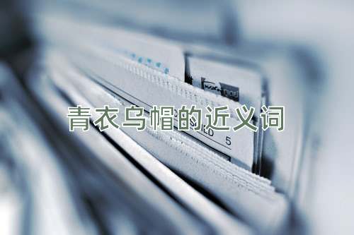 青衣乌帽的近义词