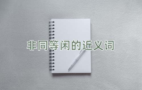 非同等闲的近义词