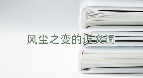 风尘之变的近义词