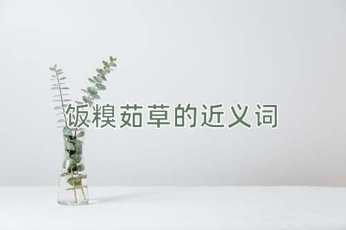 饭糗茹草的近义词