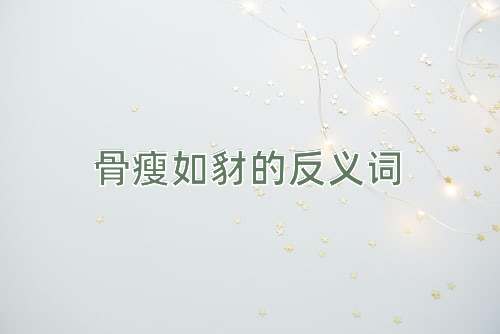 骨瘦如豺的反义词
