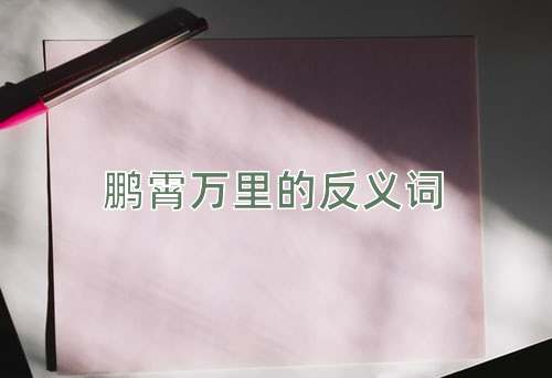 鹏霄万里的反义词