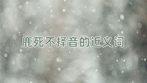 鹿死不择音的近义词