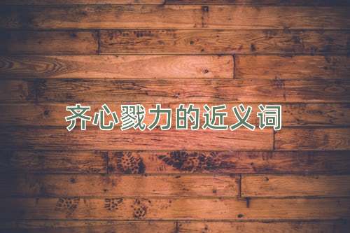 齐心戮力的近义词