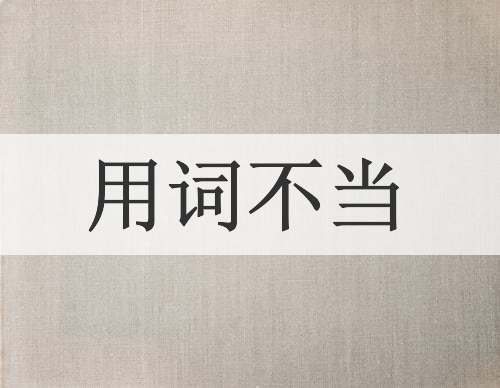 用词不当