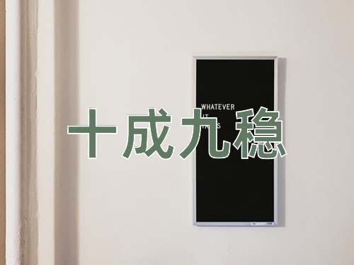 成语十成九稳