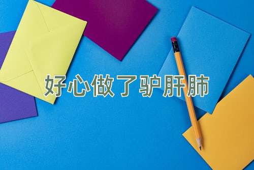 成语好心做了驴肝肺