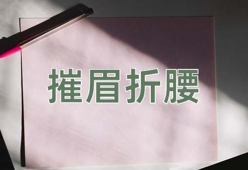 成语摧眉折腰