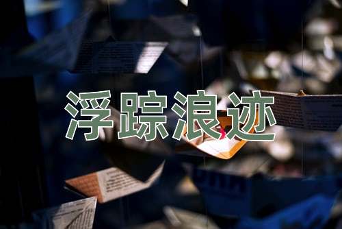 成语浮踪浪迹