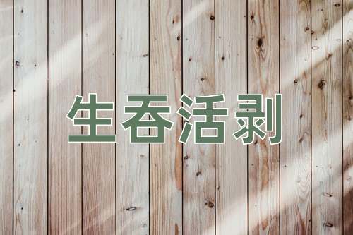 成语生吞活剥